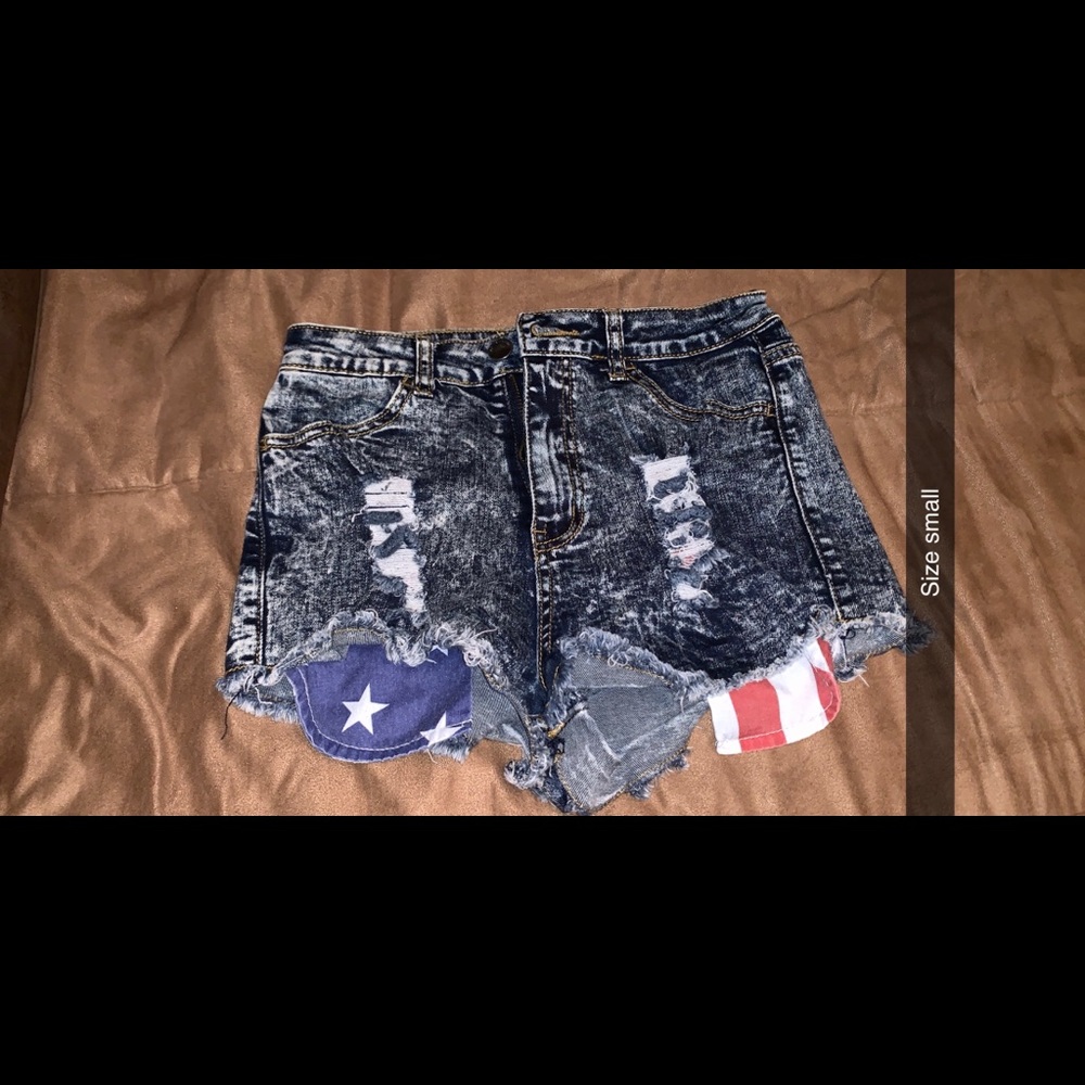 Blue jean shorts